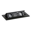 Konferenztisch PRIMO SQUARE 180x80 cm, Tischsteckdose TYP II - schwarz, Buche Konferenztisch PRIMO SQUARE 180x80 cm, Tischsteckdose TYP II - schwarz, Buche