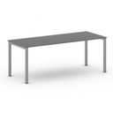 Konferenztisch PRIMO SQUARE 200x80 cm, graues Metallgestell, Graphit