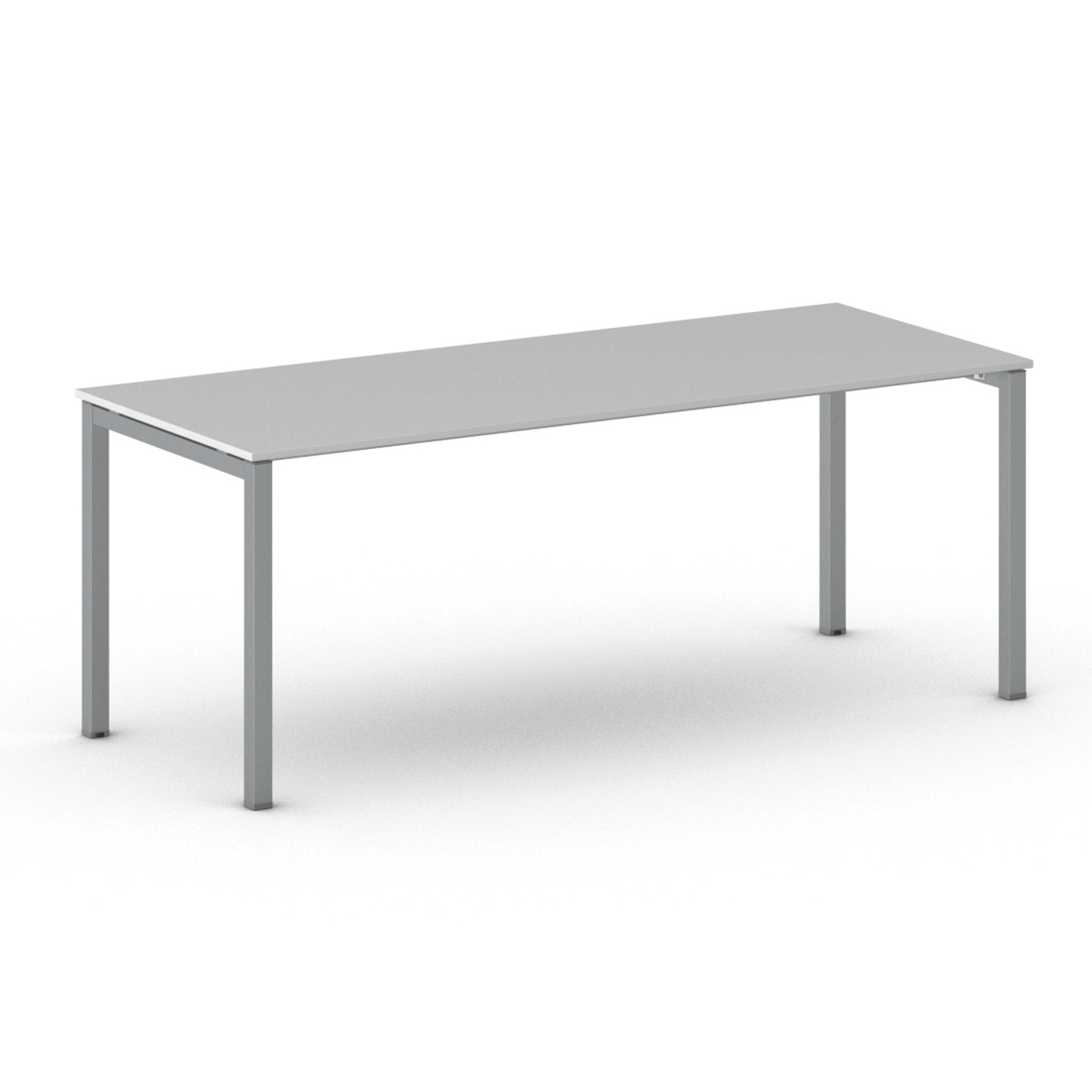 Konferenztisch PRIMO SQUARE 200x80 cm, graues Metallgestell, grau