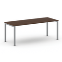 Konferenztisch PRIMO SQUARE 200x80 cm, graues Metallgestell, Nussbaum