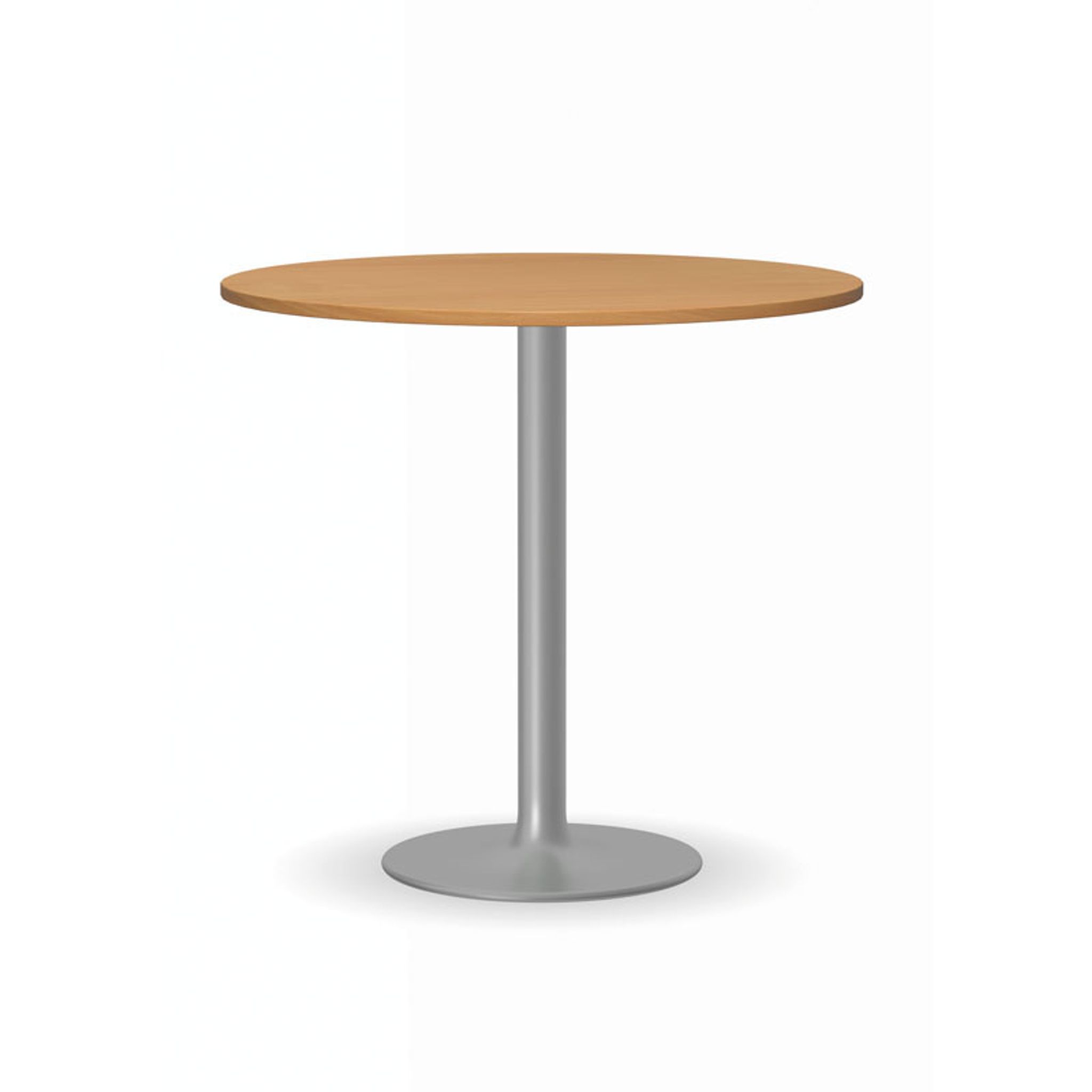 Konferenztisch rund, Bistrotisch FILIP II, Durchmesser 80 cm, graue Fußgestell, Platte Graphit