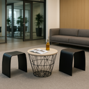 Konferenztisch rund STILO, Durchmesser 600 mm, Graphit