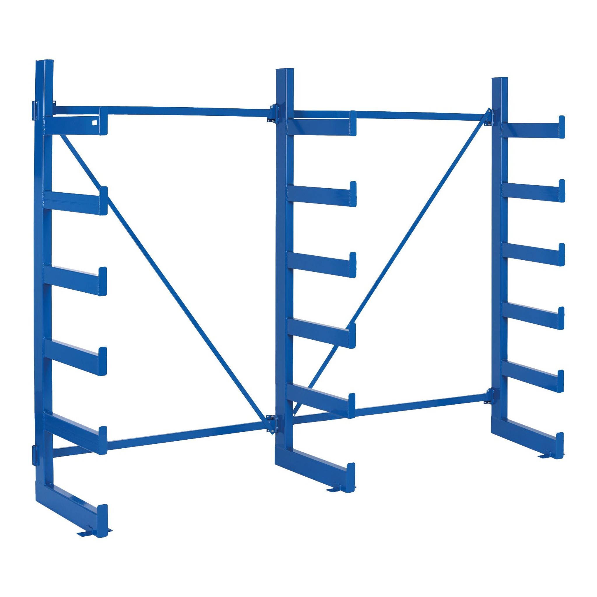 Konzolový regál, jednostranný, 2000 x 2700 x 624 mm, 6 pater