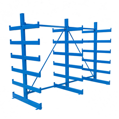 Konzolový regál, obojstranný, 2000 x 2700 x 1144 mm, 6 poschodí