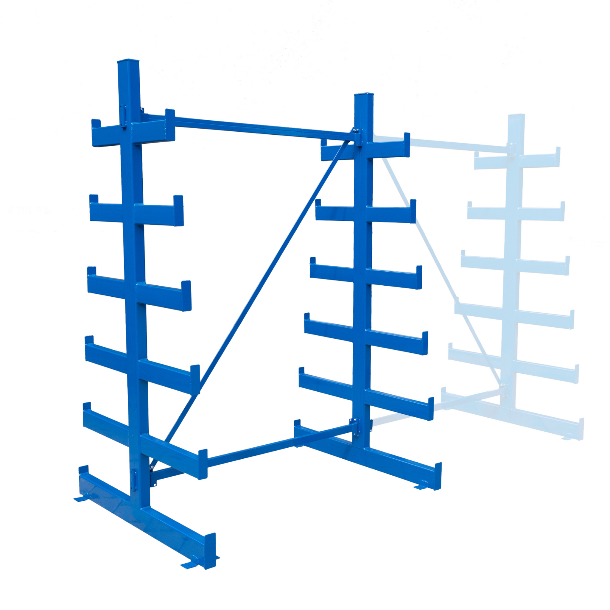 Konzolový regál, obojstranný, stromčekový, 2000 x 1380 x 1144 mm, 6 poschodí