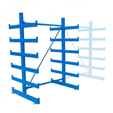 Konzolový regál, oboustranný, 2003 x 1379 x 1144 mm, 6 pater