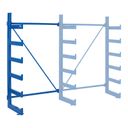 Konzolový regál přístavný, jednostranný, 2000 x 1330 x 624 mm, 6 pater