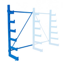 Konzolový regál přístavný, jednostranný, stromečkový, 2000 x 1330 x 624 mm, 6 pater