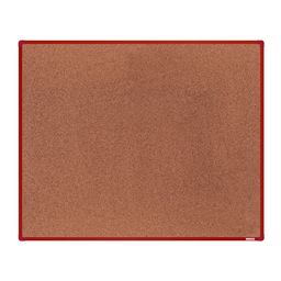 Korková nástenka boardOK v hliníkovom ráme, 1500 x 1200 mm, červený rám