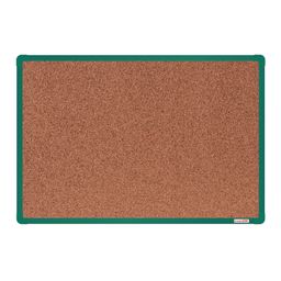 Korková nástenka boardOK v hliníkovom ráme, 600 x 900 mm, zelený rám