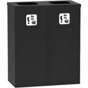 Koš na tříděný odpad 2x 70 L, úchyt na pytel, černý/černý