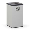 Koš na tříděný odpad 50 L, úchyt na pytel, šedý/černý