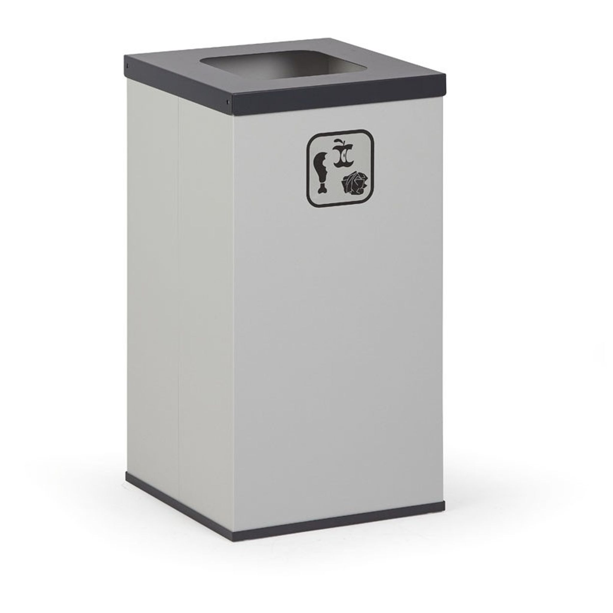 Koš na tříděný odpad 50 L, úchyt na pytel, šedý/černý