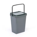 Kosz plastikowy na śmieci do segregacji, 35 l, szary + ciemnozielony