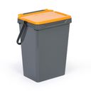 Kosz plastikowy na śmieci do segregacji, 35 l, szary + żołty