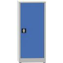 KOVONA Werkstattregalschrank, 2 Einlegeböden, verschweißt, 508 x 500 x 1150 mm, grau/blau