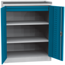 KOVOS niedriger Werkzeugschrank, 2 Fachböden, 1 Schublade, 950 x 500 x 1180 mm