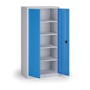 KOVOS Regal-Werkstatt-Werkzeugschrank, Lochblech, 4 Fachböden, 950 x 600 x 1950 mm, blau