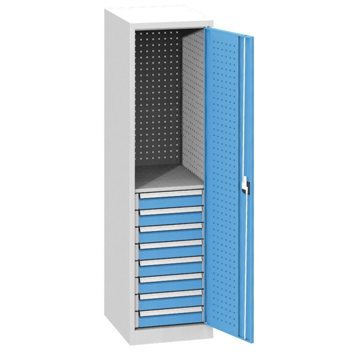 Werkzeugschrank S2000 RAL 7035/7016 3 Wannenböden 3 Schubladen - KAGERER Werkzeugschrank S2000 RAL 7035/7016 3 Wannenböden 3 Schubladen - KAGERER