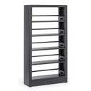 Kovová knižnica, 1750 × 800 × 300 mm, čierna