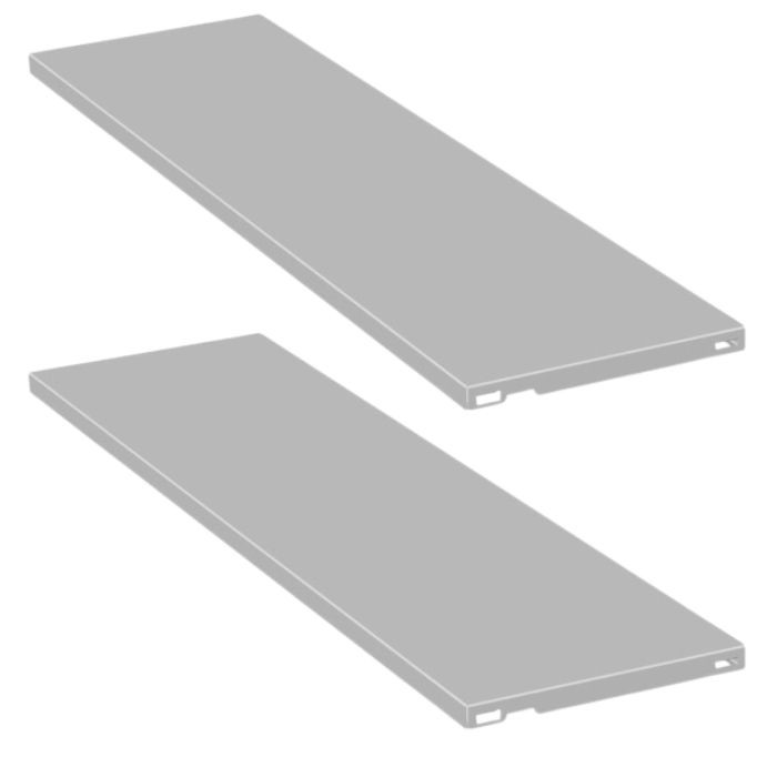 Fotografia produktu: Kovová polica pre ELEMENT SYSTEM, 800 x 250 mm, sivá, balenie 2 ks