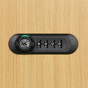 Kovová šatníková skrinka S1, 2-dverová, 1850 x 600 x 500 mm, demont, mechanický kódový zámok, laminované dvere, dub prírodný