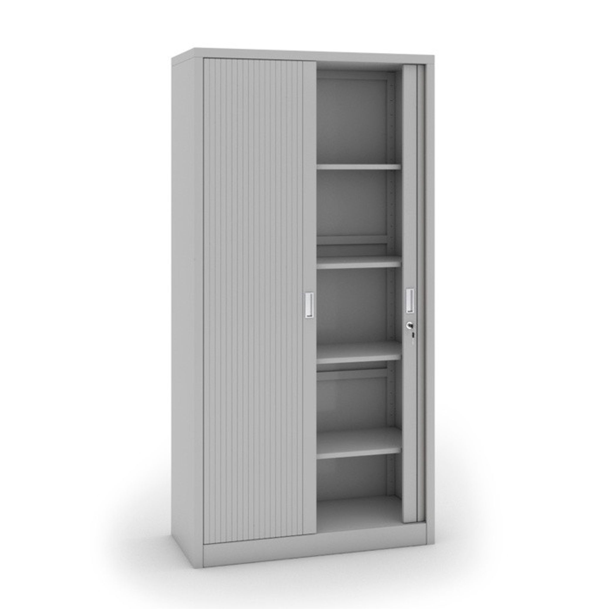 Kovová skříň s roletovými dveřmi, 1990 x 1000 x 450 mm