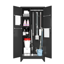 Kovová víceúčelová skříň, 1930 x 860 x 420 mm, černá