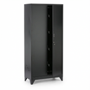 Kovová víceúčelová skříň, 1930 x 860 x 420 mm, černá