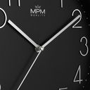 Kovové hodiny čierne MPM Metallic Elegance ∅ 300 × 40 mm