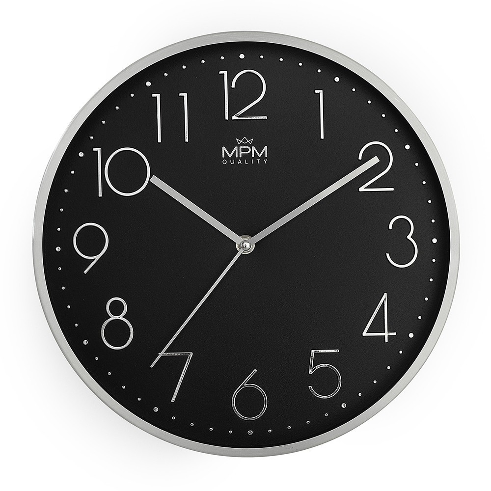 Fotografia produktu: Kovové hodiny čierne MPM Metallic Elegance ∅ 300 × 40 mm