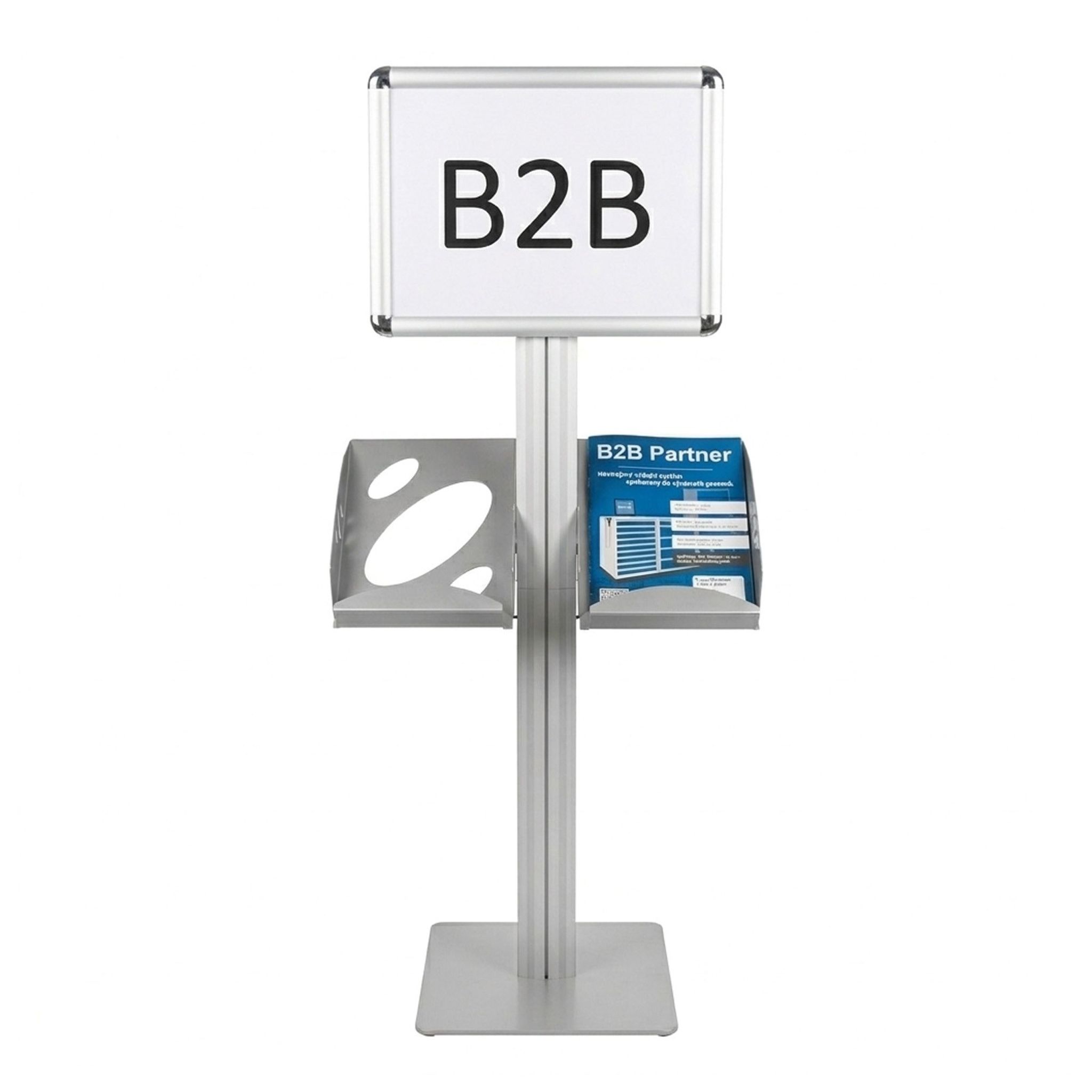 Kovový stojan na prospekty s CLIP rámem
