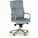 Kožená kancelárska stolička VIRO, sivá