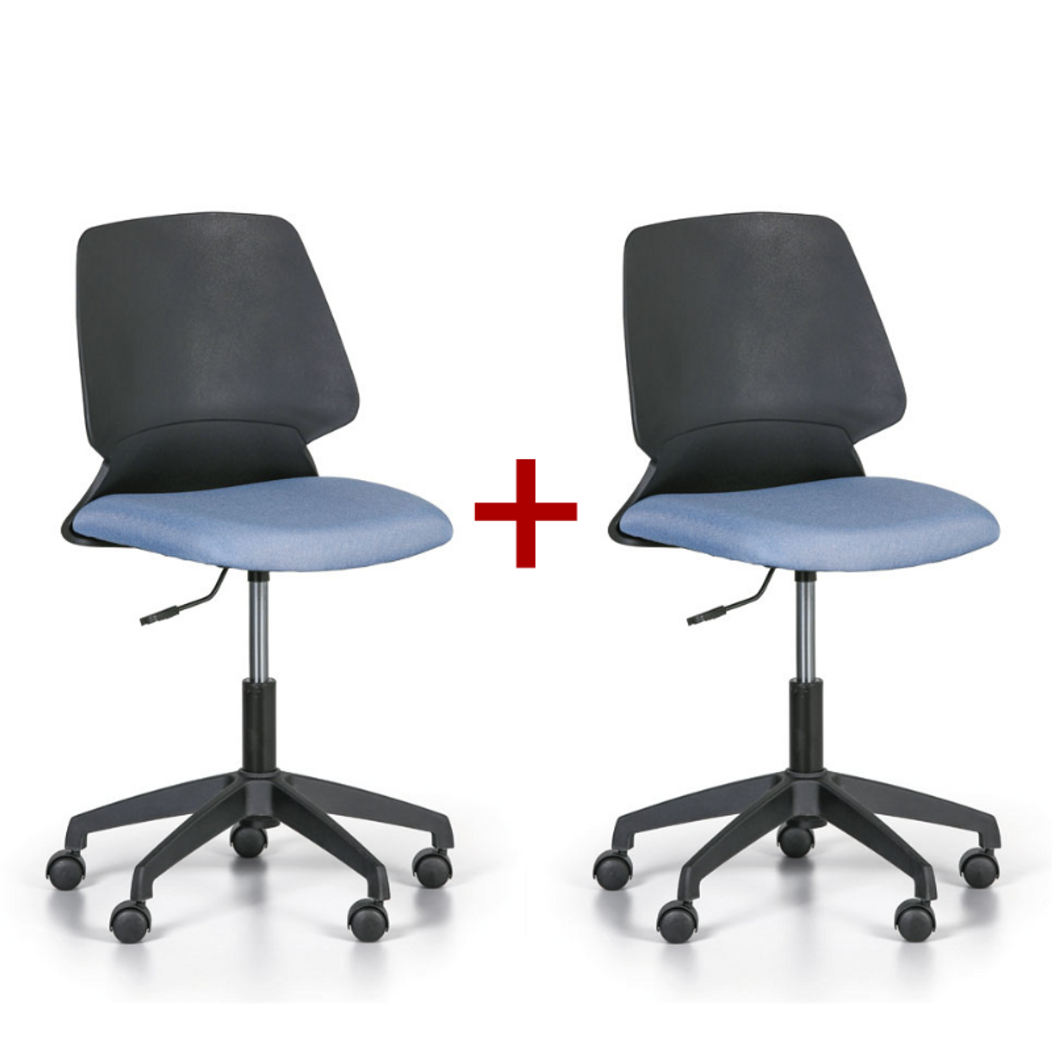 Krzesło biurowe CROOK 1+1 GRATIS, niebieski