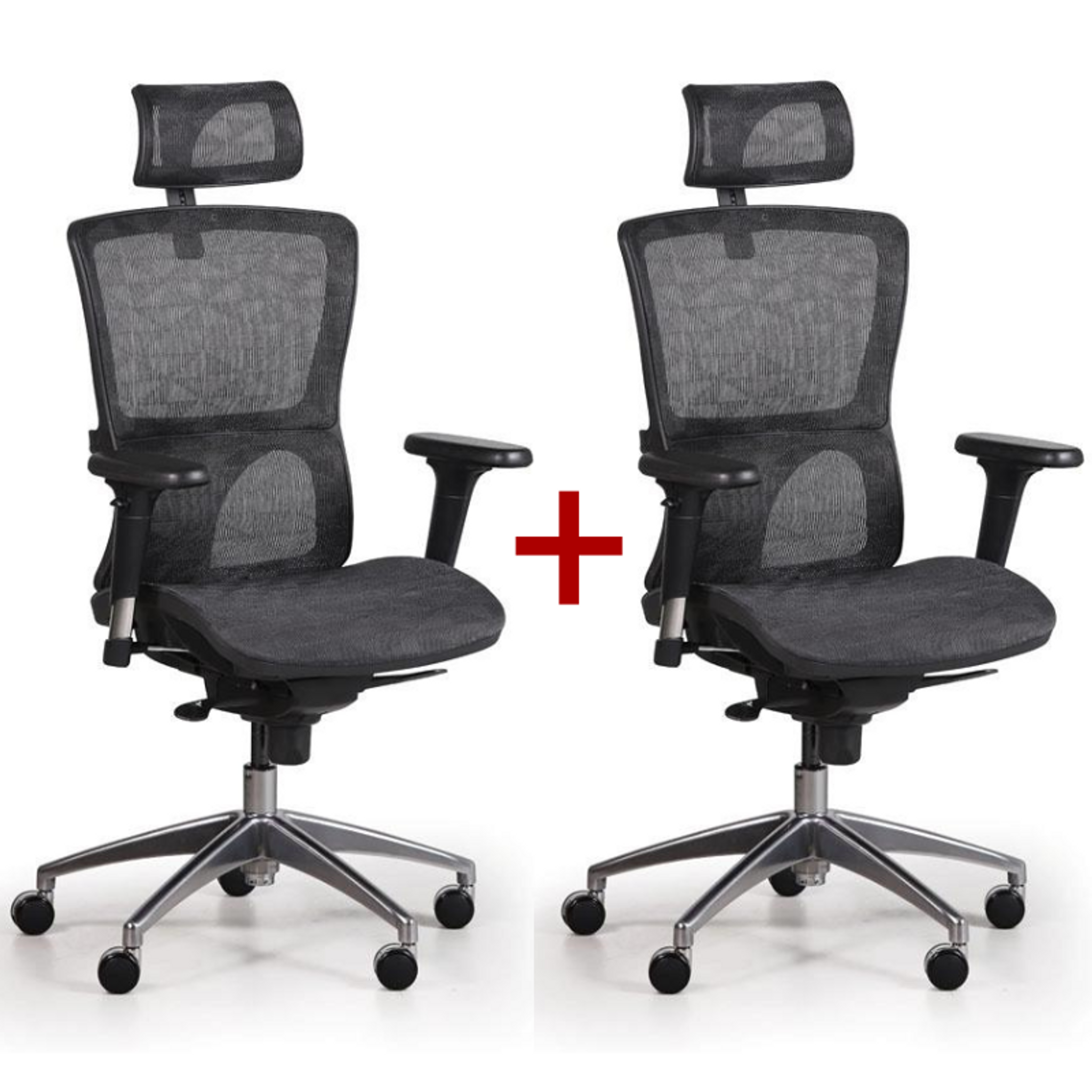 Krzesło biurowe LEXI 1+1 GRATIS, czarny