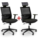 Krzesło biurowe WOLF 1+1 GRATIS, czarny
