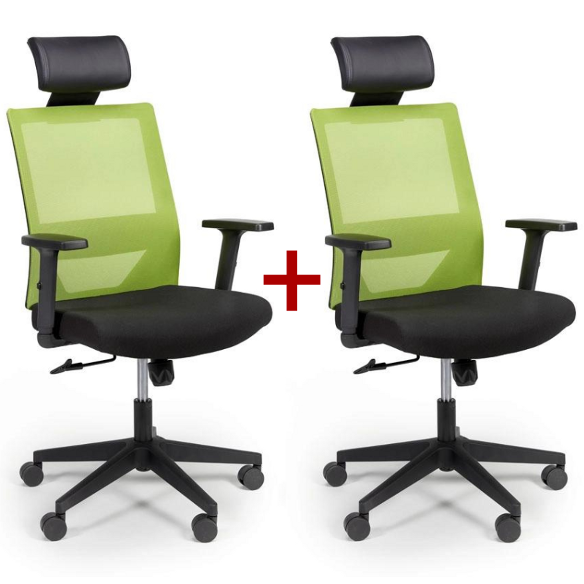Krzesło biurowe WOLF 1+1 GRATIS, zielony