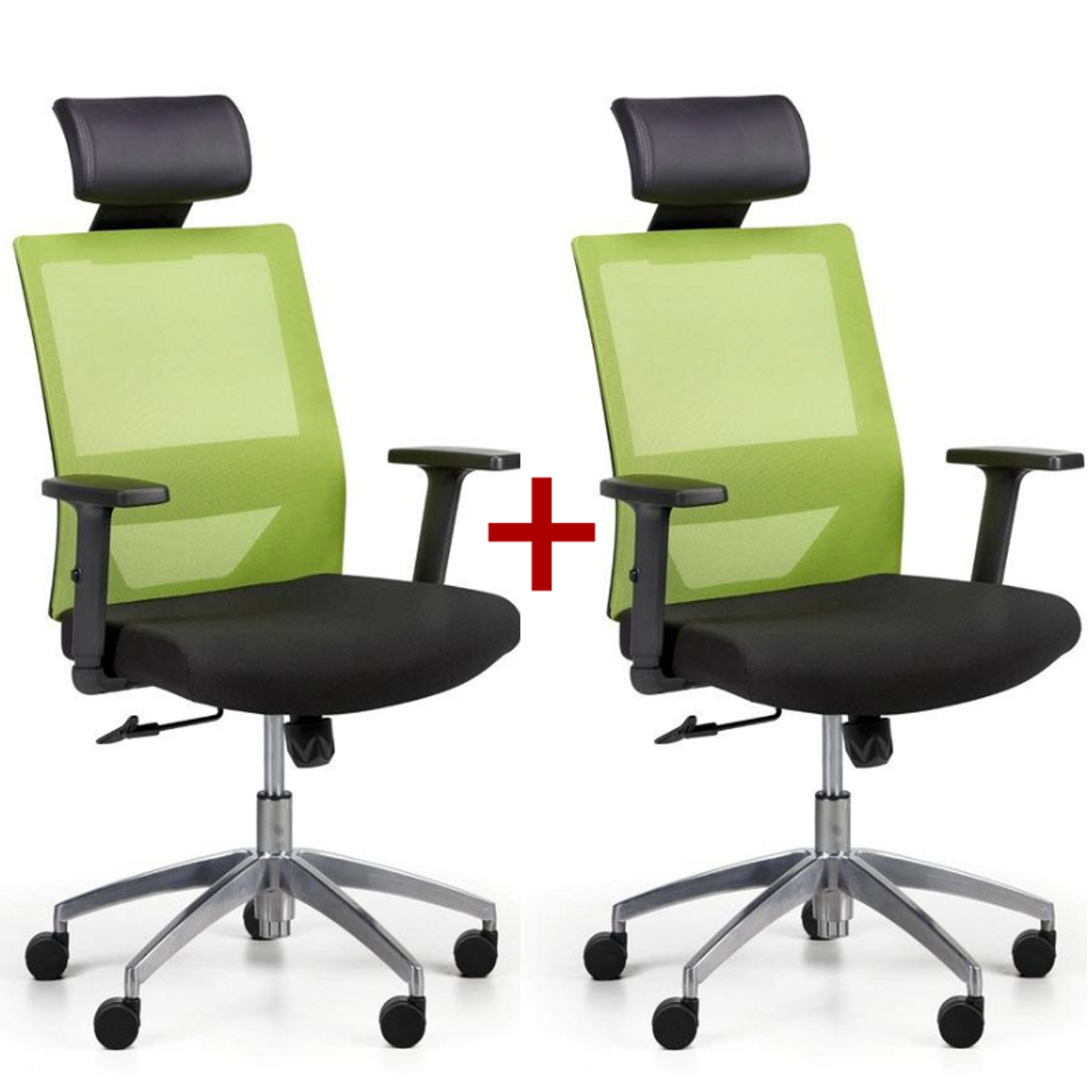 Krzesło biurowe WOLF II 1+1 GRATIS, zielony