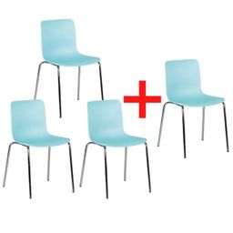 Krzesło konferencyjne DAVE, 3+1 GRATIS, turkusowy