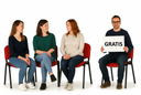 Krzesło konferencyjne VIVA 3+1 GRATIS, czerwone
