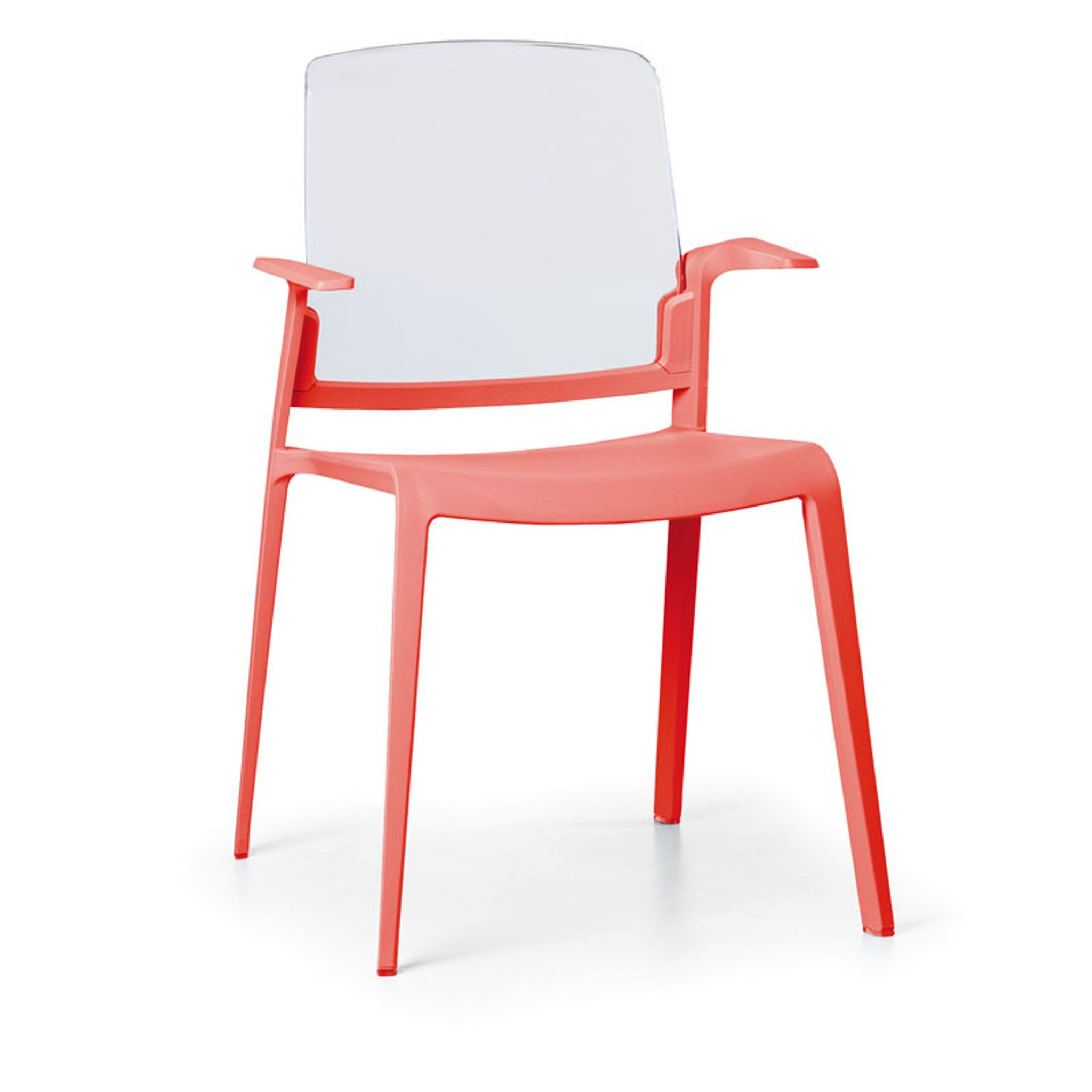Krzesło plastikowe GEORGE, czerwony