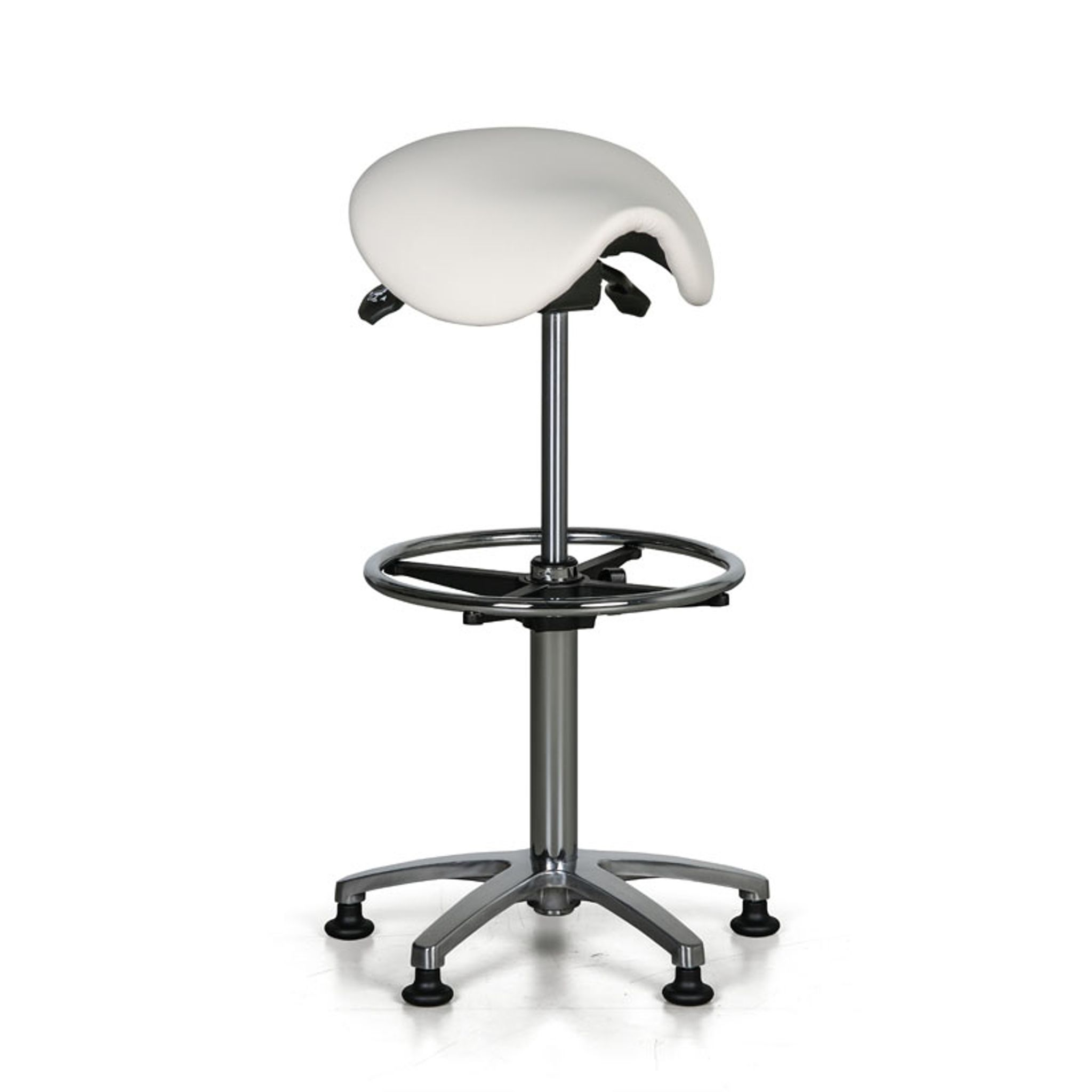 Krzesło robocze CAROLINE, siedzisko siodłowe, na ślizgaczach