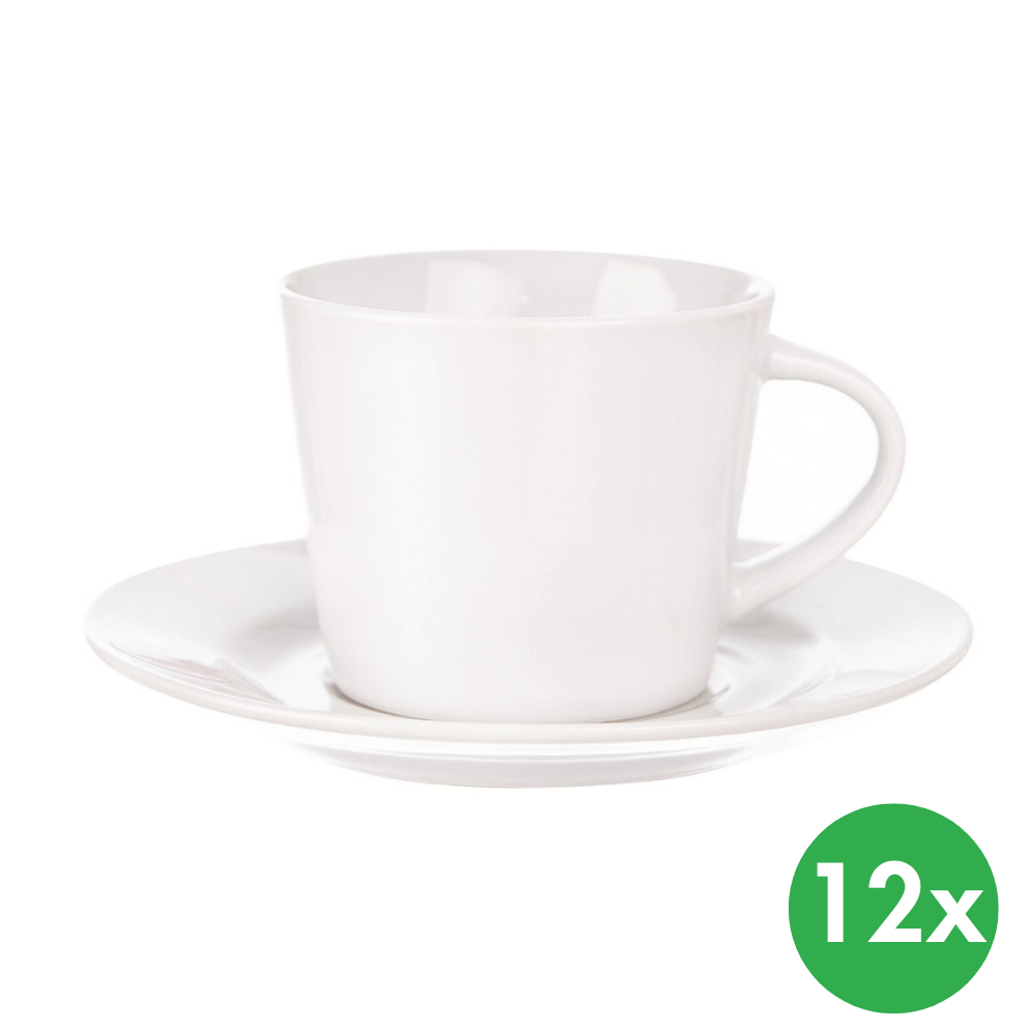 Kubek ze spodkiem MONA, 0,18 l, porcelana, 12 szt