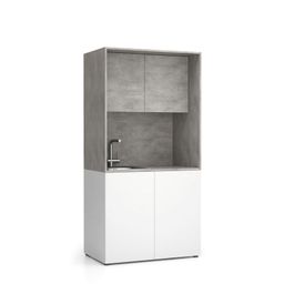 Kuchynka NIKA s drezom a batériou 1000 x 600 x 2000 mm, betón, ľavé