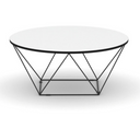 Kulatý konferenční stůl WIRE, průměr 1050 mm, bílá