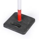 Kunststoff Absperrpfosten mit Sockel, Höhe 870 mm, rot/weiß