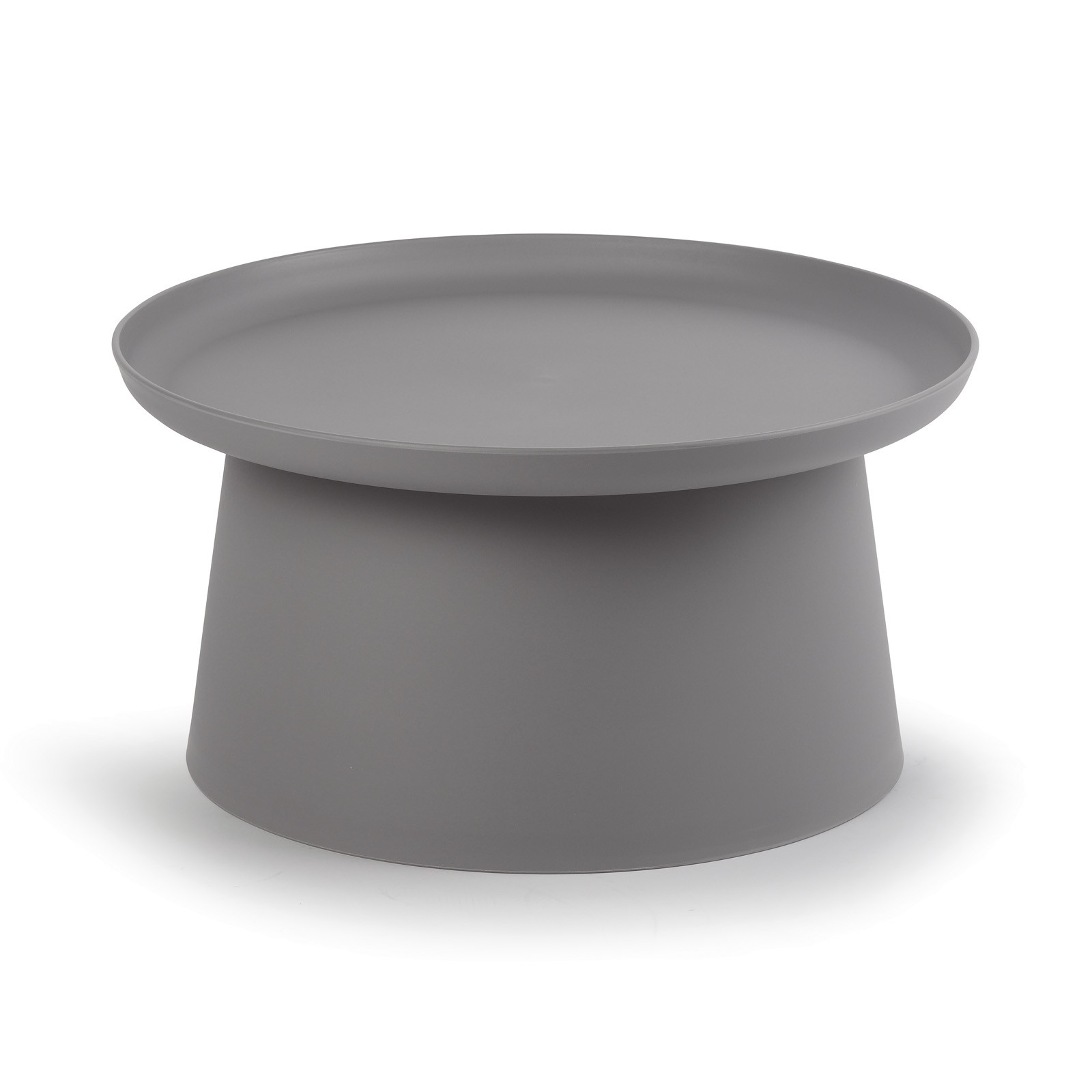 B2B Partner Kunststoff-Kaffeetisch FUNGO, Durchmesser 70 cm, grau