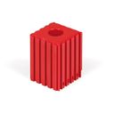 Kunststoff-Werkzeugkasten mit Zylinderschaft D20, Modul 5x5, 1 Hohlraum, rot
