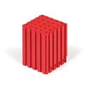 Kunststoff-Werkzeugkasten mit Zylinderschaft D3, Modul 5x5, 25 Kavitäten, rot