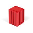 Kunststoff-Werkzeugkasten mit Zylinderschaft D5, Modul 5x5, 9 Kavitäten, rot